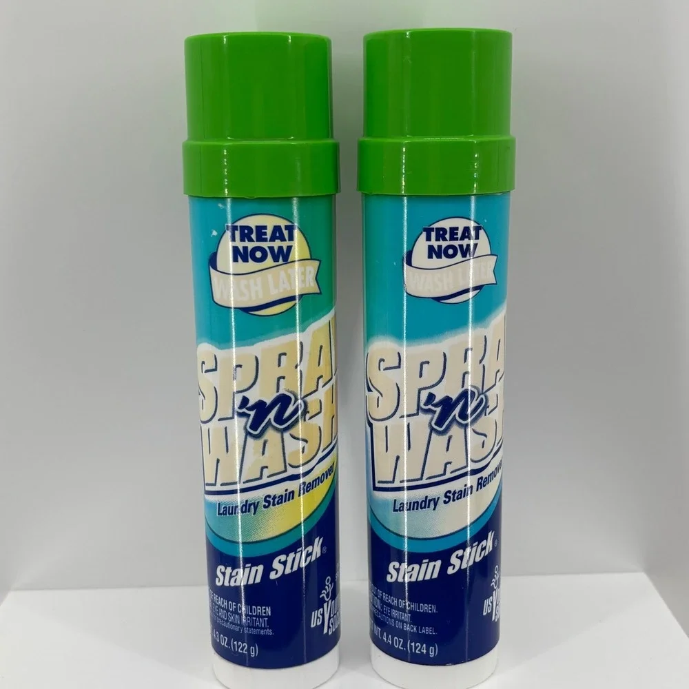 Spray n Wash Laundry Stain Remover Stain Stick 2 Pack Treat Now Wash Later 4.3oz